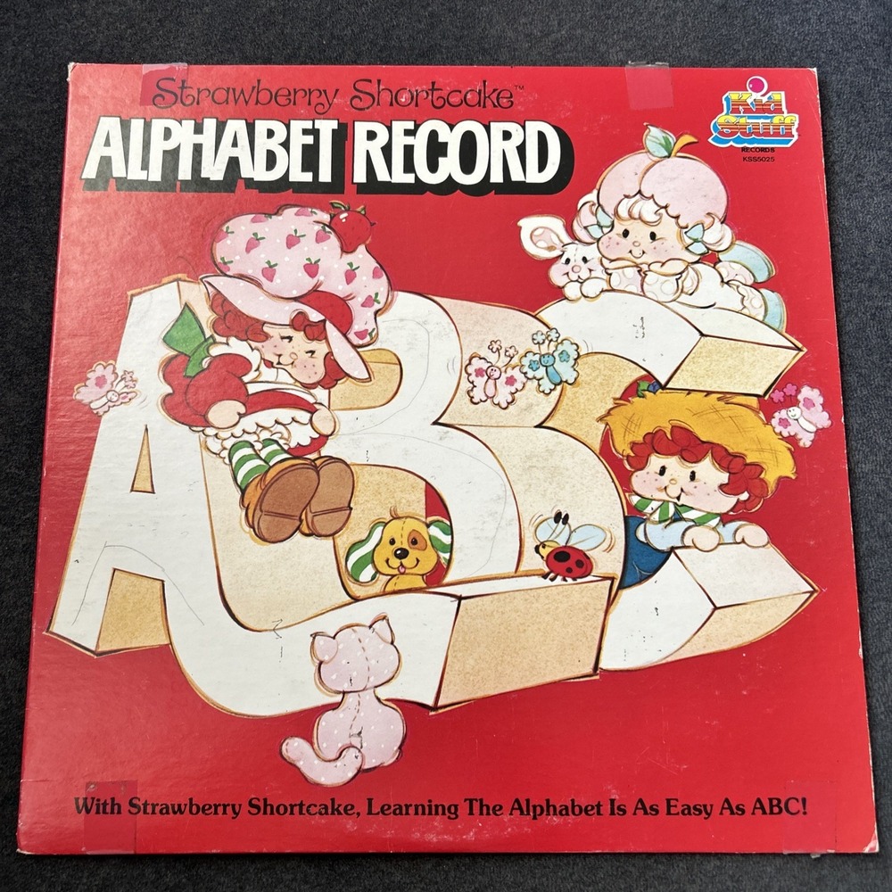 Strawberry Shortcake Alphabet 33rpm 12" LP Vinyl Record VG+ Vintage 80s